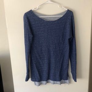 Long sleeve blue Tunic top